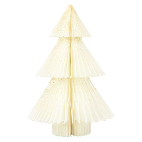 Floristik24 Choinka papierowa Choinka papierowa Białe złoto W30cm