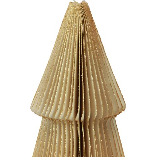 Produkt Choinka Papierowa Mała Kremowa Złota W30cm