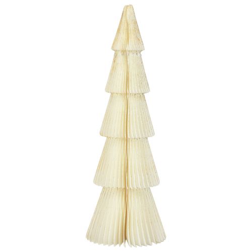 Floristik24 Choinka papierowa mała z białego złota wys. 30cm