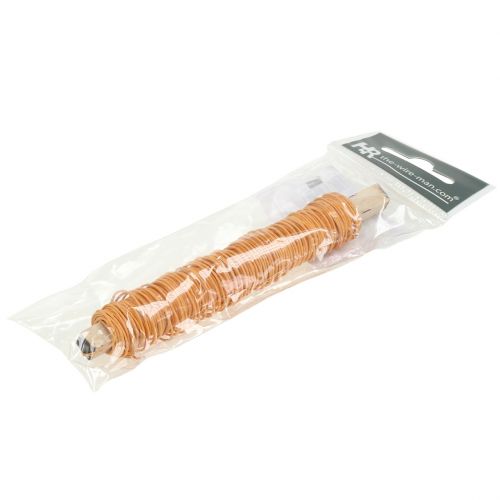 Floristik24 Drut ze sznurka papierowego owinięty Ø0,8mm 22m Pomarańczowy