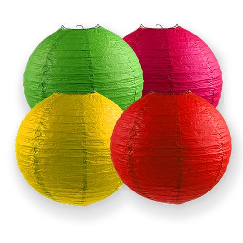 Floristik24 Papierowe lampiony kolorowe dupy. Ø30cm 4 szt.