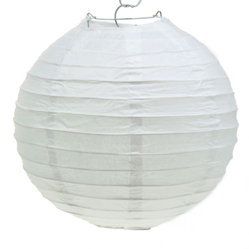 Floristik24 Papierowa Latarnia Biała Ø30cm