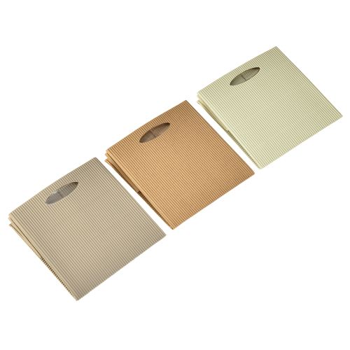 Produkt Torebka papierowa 12cm brązowo-kremowo-beżowa, 6 sztuk