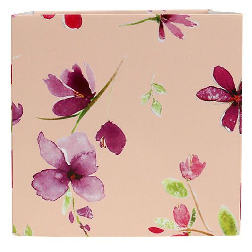 Floristik24 Torba papierowa 10,5cm x 10,5cm różowa z wzorem 8szt.