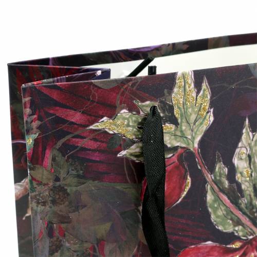Floristik24 Torebka na prezent kwiaty złota 18cm x 8cm W24cm
