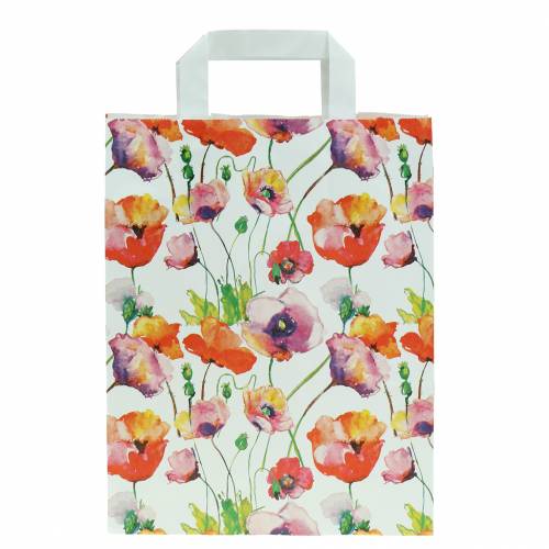 Floristik24 Torba papierowa mak 22cm x 10cm x 28cm 25szt.