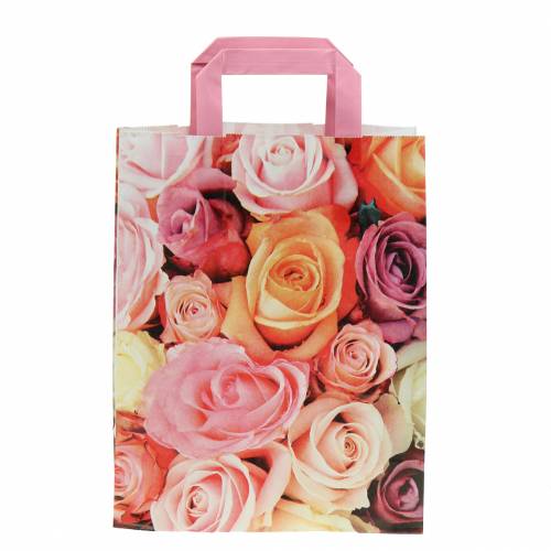 Floristik24 Torba papierowa różowa 22cm x 10cm x 28cm 25szt