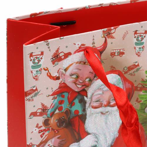 Floristik24 Torba papierowa na prezenty "Mikołaj" wys. 24cm
