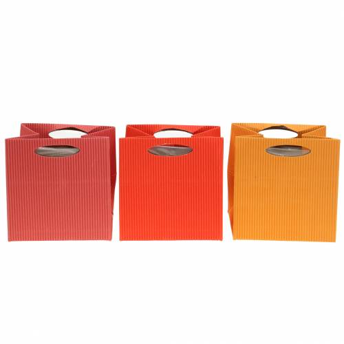 Floristik24 Torba papierowa doniczka Planter Mix Pomarańczowy 10,5cm 12szt