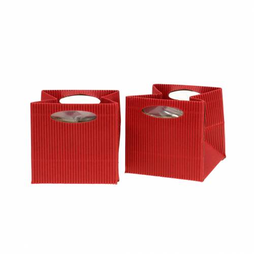Produkt Donica doniczkowa w torbie papierowej czerwona 10,5cm 12 szt