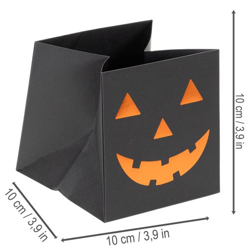 Doniczka z papierowej torby w kształcie dyni, dekoracja na Halloween, 10 cm, 6 szt. | Floristik24.pl