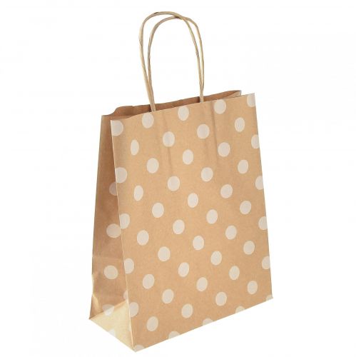 Floristik24 Torby na prezenty torby papierowe kropki 18×22cm 50 szt