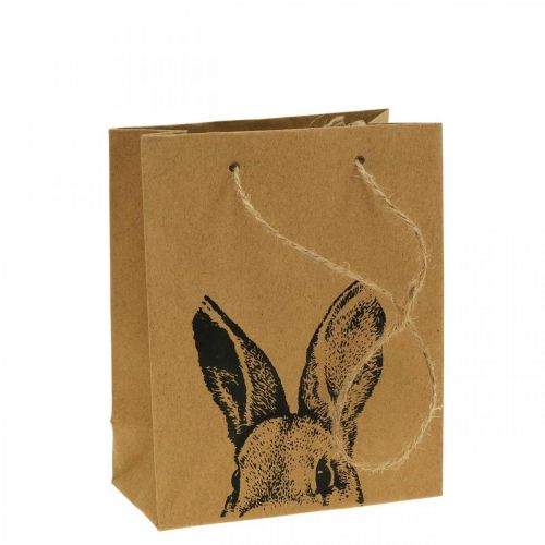 Produkt Torebka na prezenty Wielkanocna torebka papierowa króliczek brązowa 12×6×15cm 8 sztuk