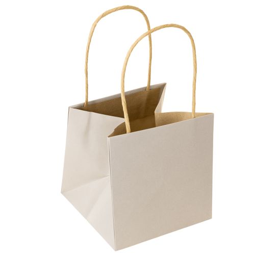 Produkt Torby papierowe z gwiazdką i uchwytem szare różne kolory 12×12×12cm 9 szt.