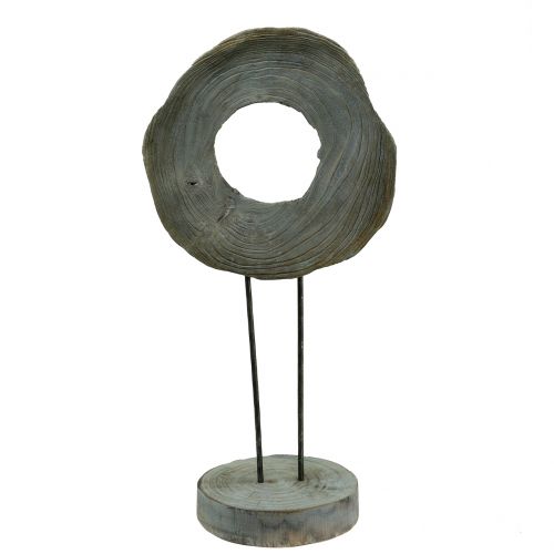 Floristik24 Paulownia Wood Rzeźba dekoracyjna Washed Grey H60cm