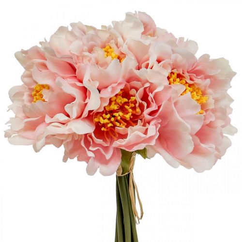 Floristik24 Paeonia piwonia sztuczny kwiat Peonia różowa Ø6cm 28cm 7szt