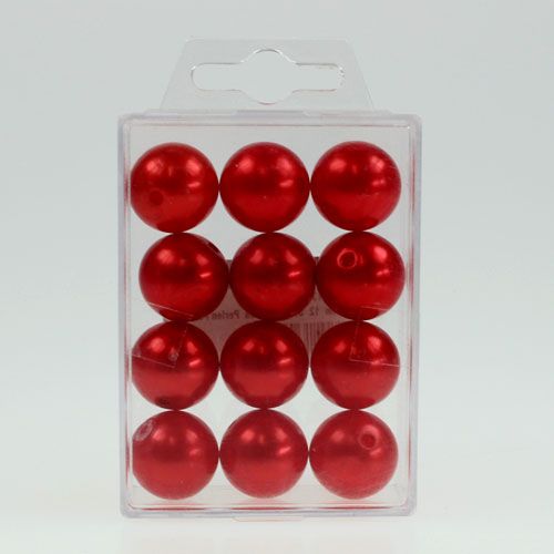 Produkt Koraliki ozdobne Ø2cm czerwone 12 szt