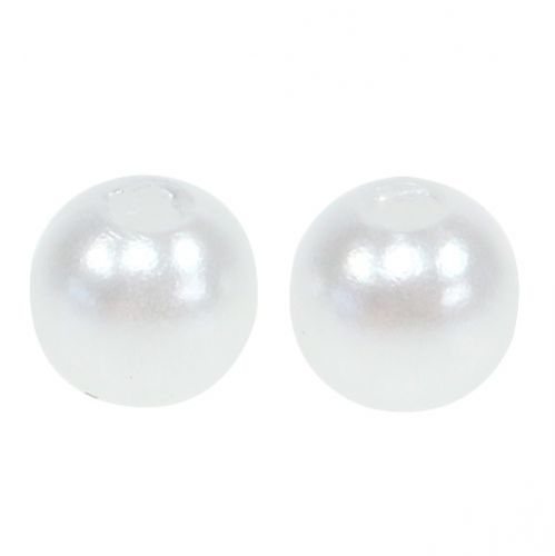 Floristik24 Koraliki białe Ø6mm 200g
