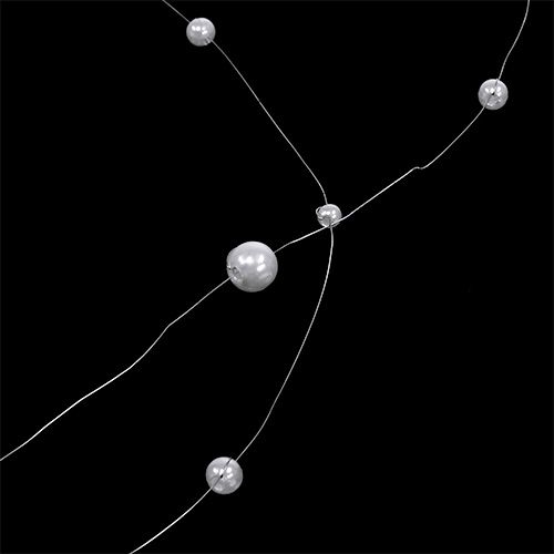 Floristik24 Drut koralikowy biały 25m