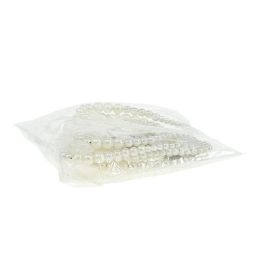 Floristik24 Serce perłowe 10cm dekoracja ślubna kremowa 6szt.