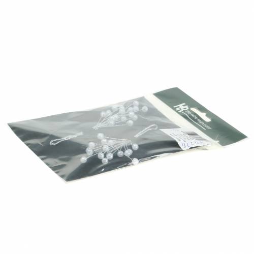 Floristik24 Gałązka perłowa szampana L18cm 2 szt