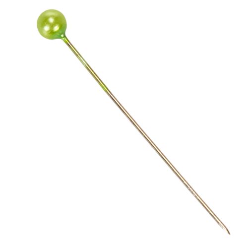 Zielone szpilki florystyczne z perłową główką, uniwersalne zastosowanie, Ø4mm, 40mm, 150 sztuk | Floristik24.pl