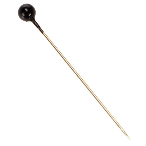 Czarne szpilki florystyczne z główką perłową, Ø4mm, 40mm, 150 sztuk | Floristik24.pl