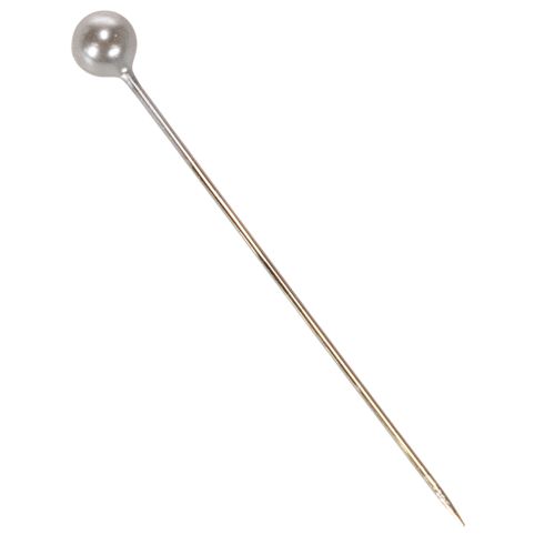 Szpilki florystyczne i dekoracyjne z perłową główką, srebrne, Ø4mm, 40mm, 150 sztuk | Floristik24.pl