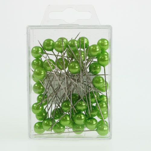 Produkt Perłowe szpilki z główką Apple Green Ø10mm 60mm