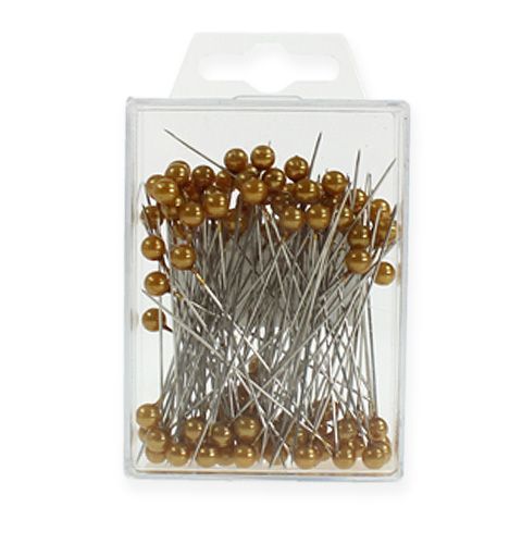 Produkt Szpilki z łbem perłowym Ø6mm 65mm złote
