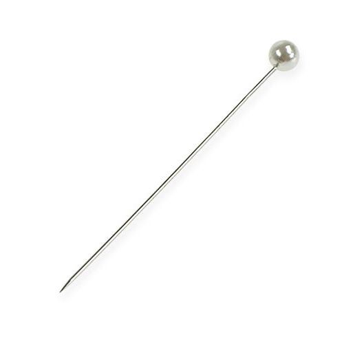 Szpilki z łbem perłowym Biały Ø4mm 40mm