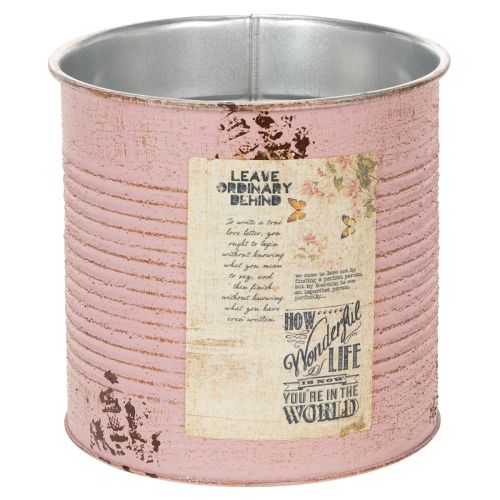 Floristik24 Doniczka, antyczna róża, ozdobne pudełko metalowe, vintage, Ø15,5cm, wys.15cm