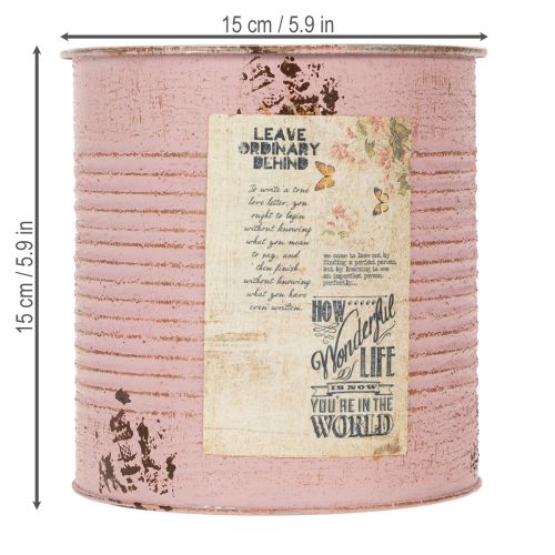 Produkt Doniczka, antyczna róża, ozdobne pudełko metalowe, vintage, Ø15,5cm, wys.15cm