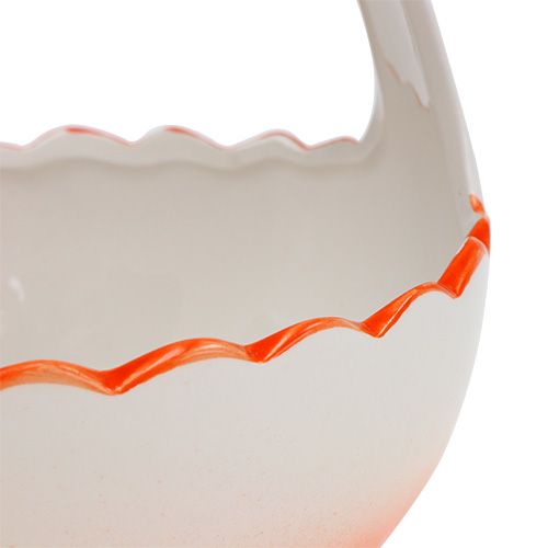 Floristik24 Jajko Roślinne Białe, Pomarańczowe Ø12,5cm