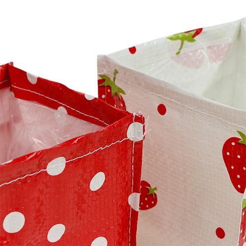 Floristik24 Skrzynka na rośliny 10x10cm 8szt. czerwona/biała