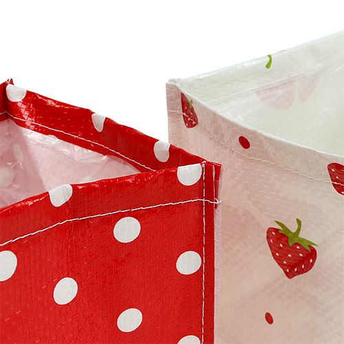 Floristik24 Skrzynka na rośliny 12x12cm 6szt. czerwona/biała