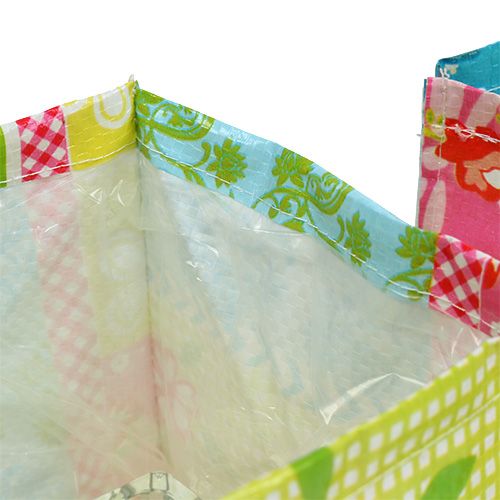 Floristik24 Skrzynka na rośliny patchwork 12x12cm 6szt