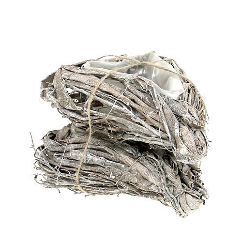 Floristik24 Serce roślinne z gałązek 29cm x 20cm bielone 2szt.