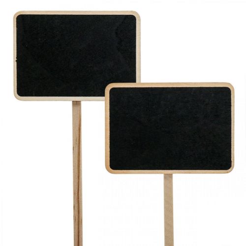 Produkt Wtyki roślinne drewniane szyldy wtykowe mini tablica kredowa 8,5×6cm 6szt