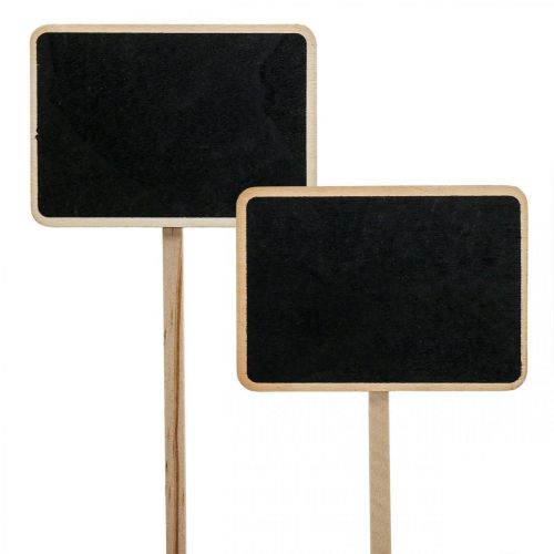Floristik24 Wtyki roślinne drewniane szyldy wtykowe mini tablica kredowa 8,5×6cm 6szt