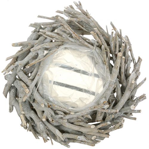 Floristik24 Planter Wiklinowy Gałęzie Szary Ø42cm