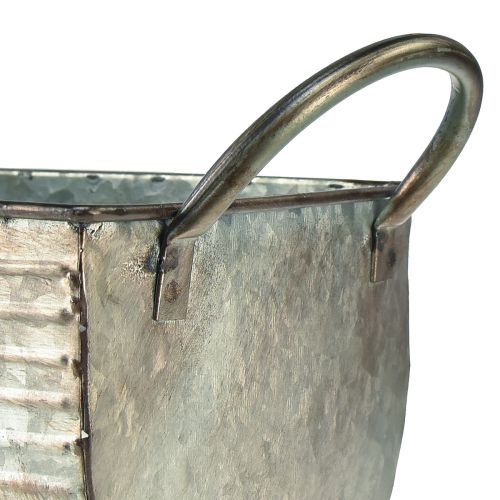 Floristik24 Metalowa rynna do sadzenia, dł. 44 cm/37,5 cm, zestaw 2 szt