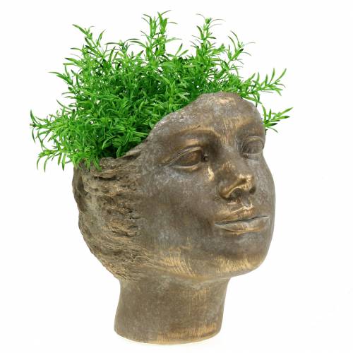 Floristik24 Planter Head Popiersie Złote H20cm