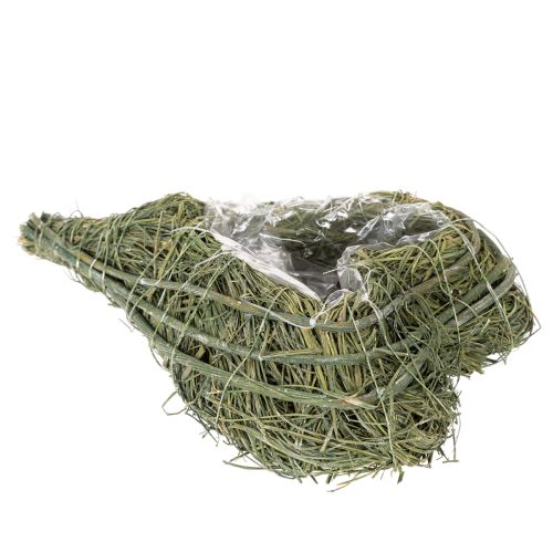 Roślinne serce z materiału naturalnego z wkładem foliowym, 22 cm, 2 sztuki | Floristik24.pl