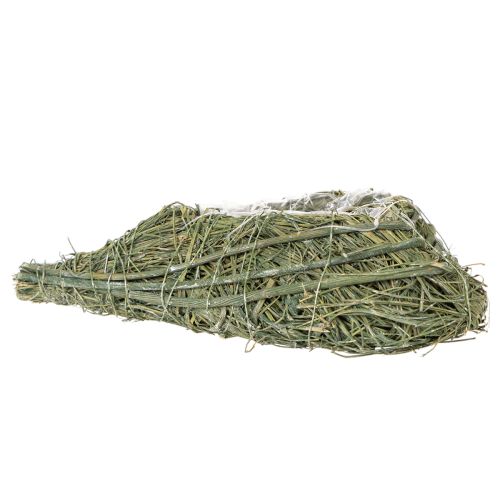 Roślinne serce z materiału naturalnego z wkładem foliowym, 22 cm, 2 sztuki | Floristik24.pl