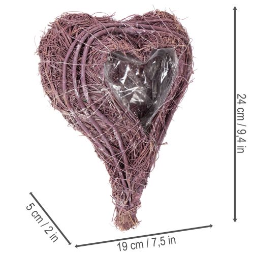 Serce do roślin z ozdobą foliową do sadzenia 24cm | Floristik24.pl