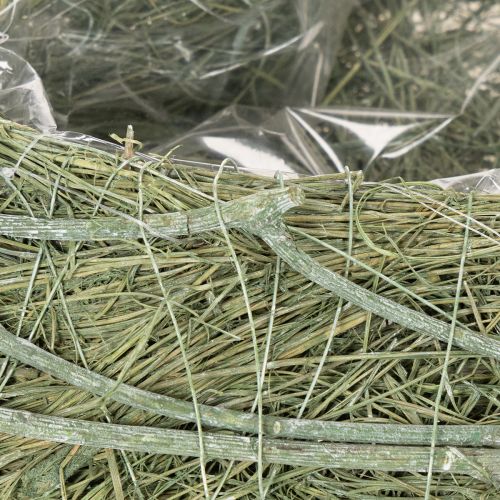 Miska w kształcie serca z naturalnej trawy z folią do sadzenia, 38 cm | Floristik24.pl