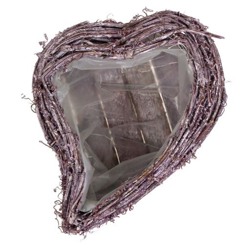 Floristik24 Vine Plant Heart Blackberry White Washed 27cm x 24cm