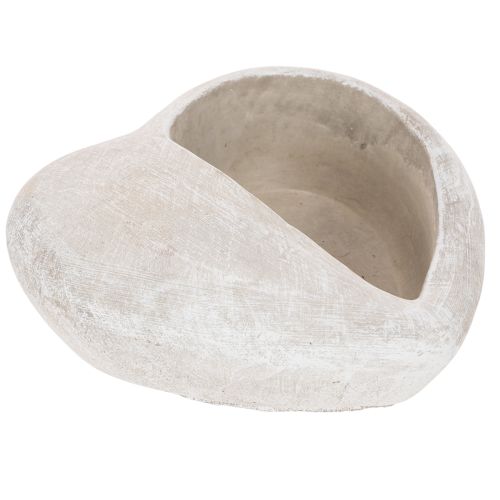 Doniczka w kształcie serca, odlew kamienny, dekoracyjna, 17 cm
