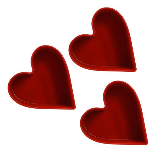 Produkt Romantyczne roślinne serce Miska na rośliny serce czerwone 15×15×7cm 3szt
